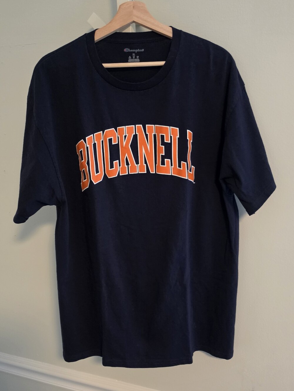 Champion Bucknell University Vintage Varsity Arch Tee Navy XL